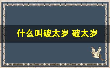 什么叫破太岁 破太岁什么意思